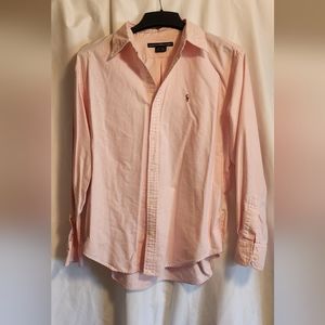 Ralph Lauren pink stripe button down shirt